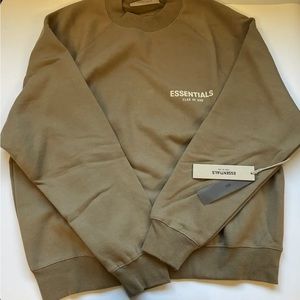 Fear of god essentials oak sweatshirt size small